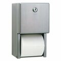 Bobrick Washroom Bobrick, Stainless Steel 2-Roll Tissue Dispenser, 6 1/16 X 5 15/16 X 11, Stainless Steel 2888